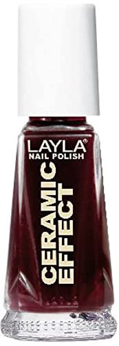 Layla Cosmetics 1243R23-014 Ceramic Effect Nagellack - vamp red, 1er pack (1 x 0.01 l)