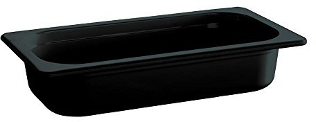 APS 83750 GN 1/4 Behälter ECO LINE, 26,5 x 16,2 cm, Tiefe 65 mm, 1,35 Liter, Melamin, schwarz