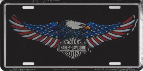 Harley-Davidson American Flagge Adler Nummernschild
