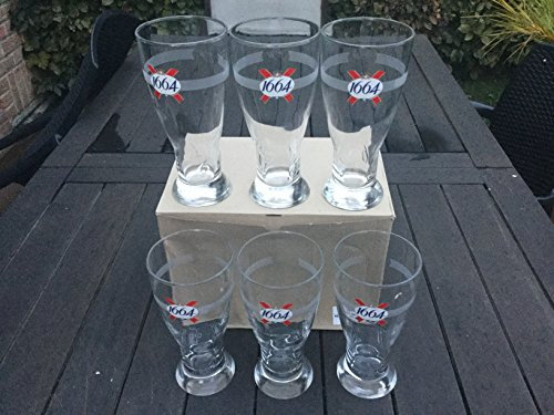 lot de 6 verre a biere kronenbourg 1664 en 33 cl 33cl neuf