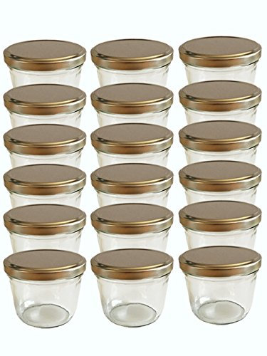 hocz 50x Marmeladengläser 230 ml Set | Deckel Silber TO 82 | Einmachgläser mit Schraubdeckel zum befüllen | Sturzgläser für Marmelade Schraubgläser | leere Gläser | 50 Stück