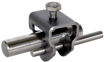 Dehn 630129 – Dreistockklemme Verbindung zum Anschrauben Durchmesser 20 mm NIRO V4 A