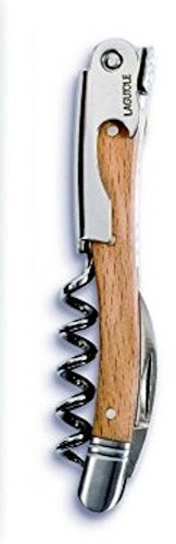 Franmara Laguiole Tire-bouchon de serveur – Hêtre Acier inoxydable et bois avec surface anti-adhésive en spirale