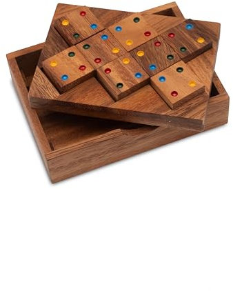 Farbenpuzzle - Domino-Puzzle - Legespiel - Denkspiel - Knobelspiel - Geduldspiel - Logikspiel aus Holz