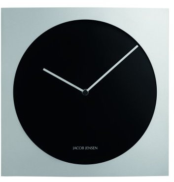 Jacob Jensen Wanduhr schwarz Silber