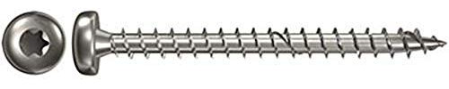 fischer - Vis Power-Fast 5,0x60 Tête ronde, empreinte TX, inox A2, filetage total/Boite de 50