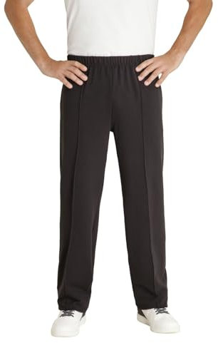 hajo Herren Freizeithose - Kurhose mit abgesteppter Bügelfalte, Schwarz, Kurzgröße: 26