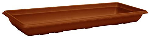 Poétic SPRI60TC Prisca 60 Soucoupe Jardinière Plastique Terre Cuite 53 x 16 x 4,2 cm