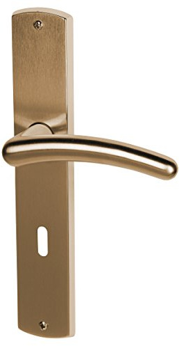 Alpertec Isabella - LS Messing poliert/Messing satiniert für Zimmertüren Drückergarnitur Türdrücker Türbeschläge, 32987803