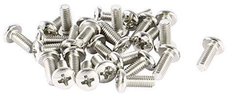 ElectronicLink 78pcs M4 x 10 mm VESA Runde Kreuzschlitz Schrauben Metall Maschine TV LCD Monitor Befestigung