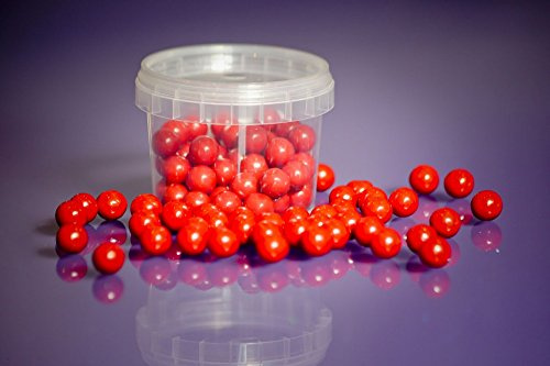 Purple Cupcakes Sprinkles Milk Chocolate Filled Balls 10mm - RED - Cake and Cupcake Sprinkles for Birthdays, Weddings and all occassions