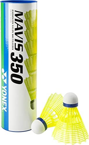 Yonex Unisex – Erwachsene Badminton-Ball Mavis 350 6Er Dose Badmintonbälle, Gelb, SLO