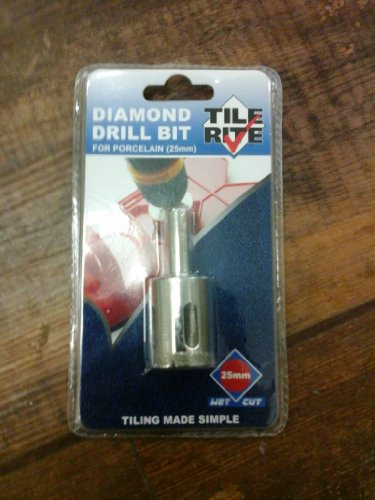 TILE RITE DDB244 25mm Wet Cut Diamond Tipped Porcelain Drill Bit Hole Cutter