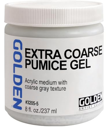 GOLDEN Artist Colors Extra Coarse Pumice Gel, 8 fl. oz. Jar