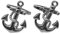 Miniblings Anker Manschettenknöpfe Miniblings Knöpfe + Box Kapitän Schiff Boot Segelschiff - Herrenschmuck Manschettenknopf Cufflinks Hemdknöpfe I Holzbox inklusive