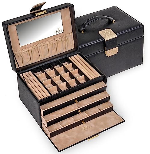 SACHER Schmuckkasten Lena saffiano/schwarz