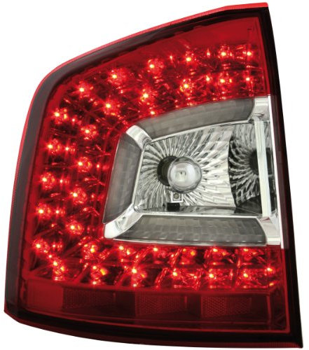 Satz LED Heckleuchten kompatibel mit Skoda Octavia II Kombi 2004-2008 - Rot/Klar