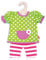 Heless 2255 - Bekleidungs-Set für Puppen, 2 teilig mit Hängerchen und Leggings, Größe 35 - 45 cm