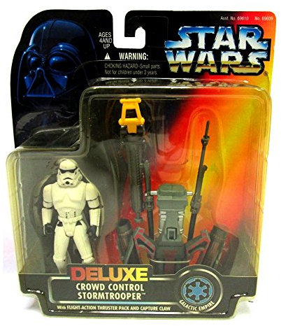 Star Wars Control de multitudes de lujo Stormtrooper con paquete de propulsor de acci n de vuelo y pinza de captura