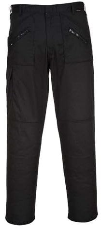 Portwest S887 Comfort Reinforced Knee Action Trouser Black, 38