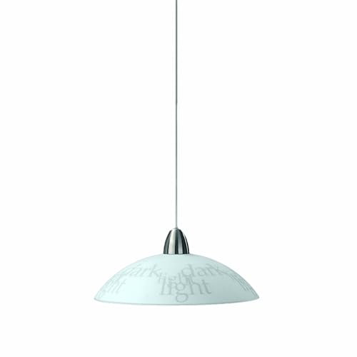 Massive Suspension Light – Suspension Lighting (Hard, Glass, Metal, E27, Glass, Metal, Chrome, Chrome, White)