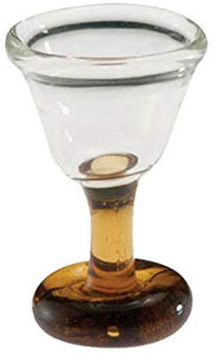 Melody Jane Dolls House Amber Stem Wine Glass Miniature Dining Room Accessory Tableware 1:12