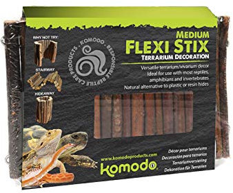 Komodo Flexi Stix Terrarium décoratif entièrement Pliable pour Reptiles, Amphibiens et invertébrés Taille M