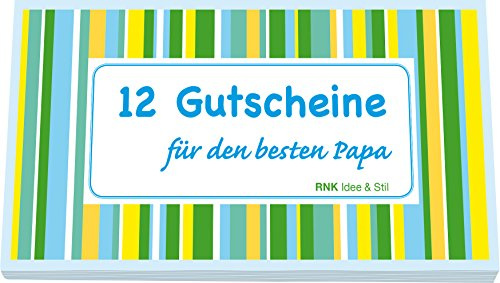 RNKVERLAG 28725 - Gutscheinheft für den besten Papa, 12 Gutscheine zum Heraustrennen