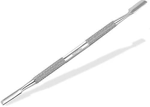 Doppelinstrument Nagelhautschieber Edelstahl Rostfrei Spatel Pusher 13 cm | Nagelinstrument Beauty für die Maniküre und Pediküre