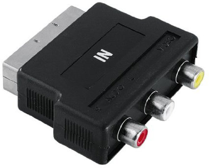 Hama Adaptateur vidéo, 3 RCA femelles (Vidéo/Audio G et D) - Péritel mâle