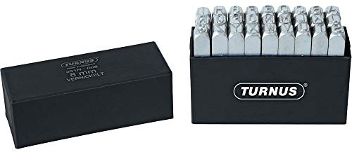 Turnus 331-012 Schlagbuchstabensatz Schrifthöhe vernickelt 27-teilig, 12mm, 1 Stück