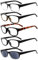 Eyekepper 5-pack Retro Vintage Lesebrille mit Federscharnieren Inklusive Sonnenbrillen +1.25