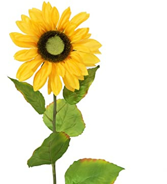artplants.de Künstliche Sonnenblume, gelb, 70cm, Ø 12cm - Kunstblume - Kunst Sonnenblumen