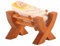 Ostheimer Krippe Ersatz für Krippe mit Kind Weihnachtskrippe II 6 cm Holzfarben traditionell