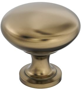 Amerock | Cabinet Knob | Burnished Brass | 1-1/4 inch (32 mm) Diameter | Edona | Drawer Knob | Cabinet Hardware (Pack of 1)