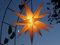 Außenstern gelb mit auswechelbarer LED - beleuchteter Stern 55-60 cm Adventsstern Weihnachtsstern Leuchtstern Faltstern wetterfest