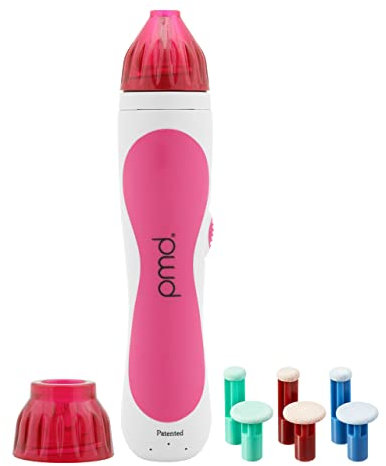PMD Personal Microderm Classic for At-Home Use, Facial Exfoliator Tool, Microdermabrasion Machine Kit for Face and Body Skincare, Pink