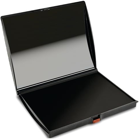 Supply360 AS-SHI0940188 Shiny Large Stamp Pad, Felt, Plastic Cover, S4, 5 x 7, Black Ink