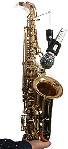 Saxophone Microphone Clip-on Clip Sax Wireless Mic Holder Stand