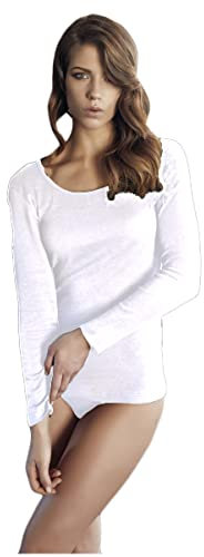 NOTTINGHAM 3 Maglie Donna Cotone Interlock Art Nuvola col. E Mis. A Scelta (4, Bianco)