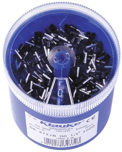 Klauke GR472/8DO GR4728DO Cable End Assortment 1.50 mm² 1000 Pieces Black