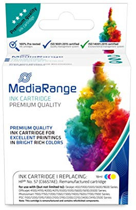 MediaRange Tintenpatrone, für/ersetzt HP® Nr. 57, wiederaufbereitet (mit Chip), dreifarbig