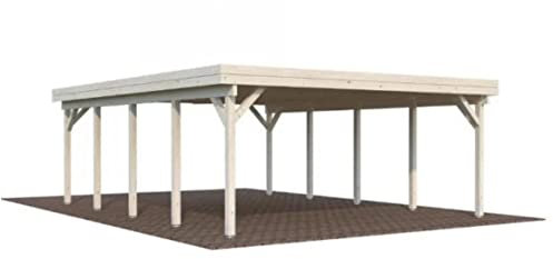Palmako Carport/Doppelcarport Karl 40,8 natur
