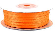 Creativery 91m Rolle Satinband 3mm (020 orange) // Schleifenband einseitiges Hochzeit Taufe Deko Band Dekoband Geschenkband