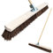 Newman and Cole 36” Wide Broom Outdoor, Extra-Large Heavy Duty Broom Sweeping Brush for Big Yards and Industrial Cleaning (36” Natural Stiff Bassine Complete with Handle)