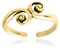 RS JEWELS Zehenring mit 14 Karat Gelbgold vergoldetes Sterlingsilber