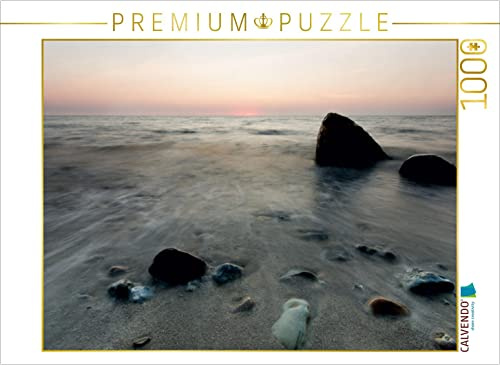 CALVENDO Puzzle Strand bei Katharinenhof- Sonnenaufgang | 1000 Teile Lege-Größe 64 x 48 cm Foto-Puzzle für glückliche Stunden