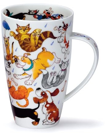 Raining Cats and Dogs Mug - Henley Shaped - By Dunoon by Dunoon