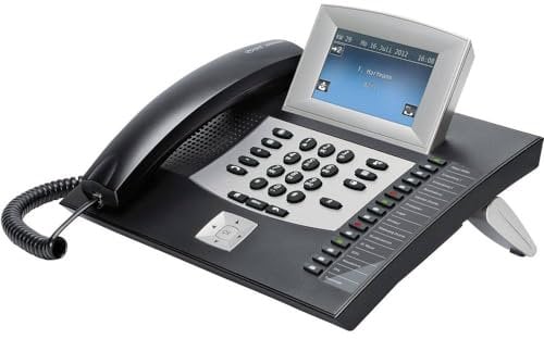 Auerswald COMfortel 2600 Telefon mit Anrufbeantworter und Freisprecheinrichtung (10,9 cm (4,3 Zoll) Farbdisplay, SD-Kartenslot, USB) schwarz
