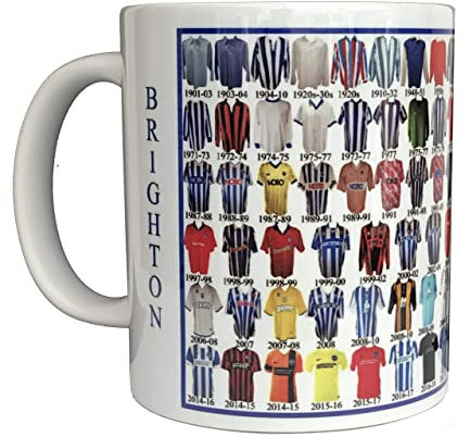 Brighton Shirt History Ceramic Mug - Football Shirts Through The Ages
